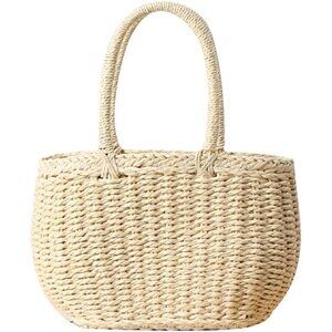 Straw Hobo Crossbody Bag Rattan Beach Purse for Women Vacation Fashion